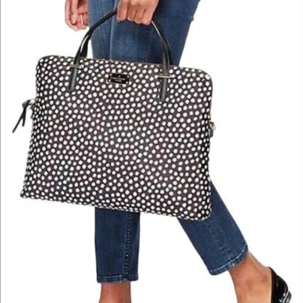 Kate Spade New York Daveney Wilson Road Musical Dots Laptop Shoulder Bag Handbag